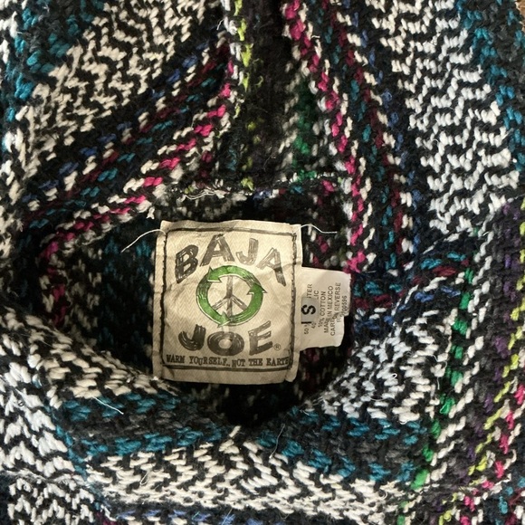 Baja Joe Hoodie Pancho Unisex Size Small Multicolored Baja Jacket - Picture 2 of 6